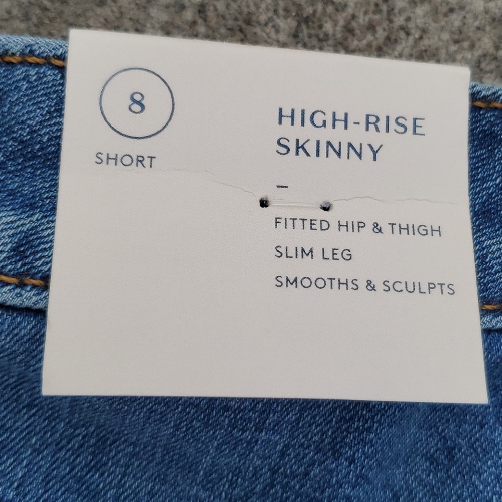 Cuffed High Rise Skinny Jeans - Picture 3 of 3